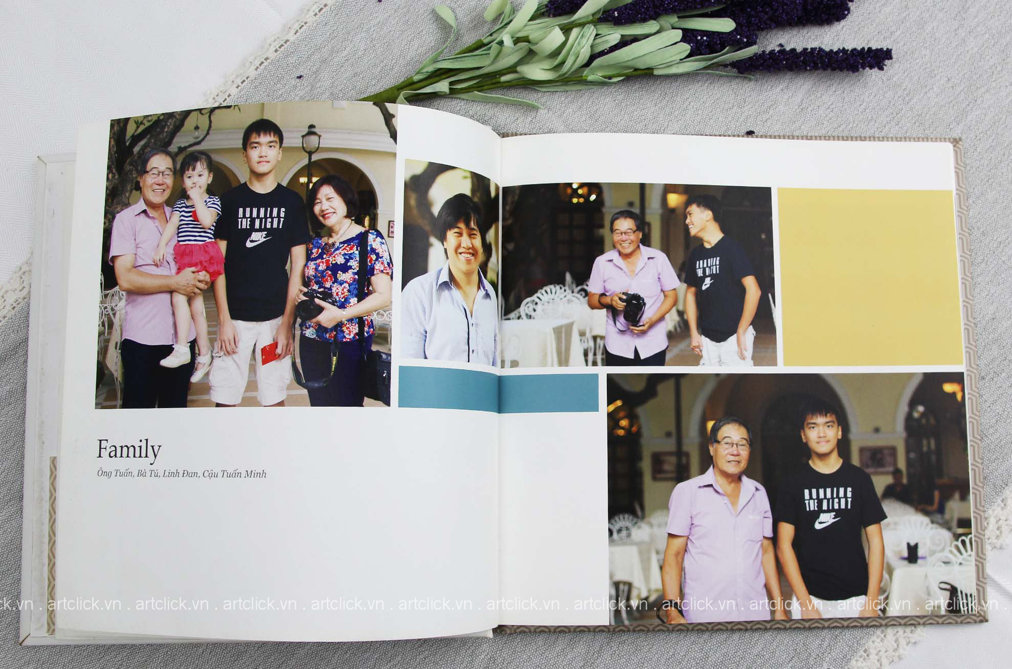 thiết kế photobook gia đình ấn tượng