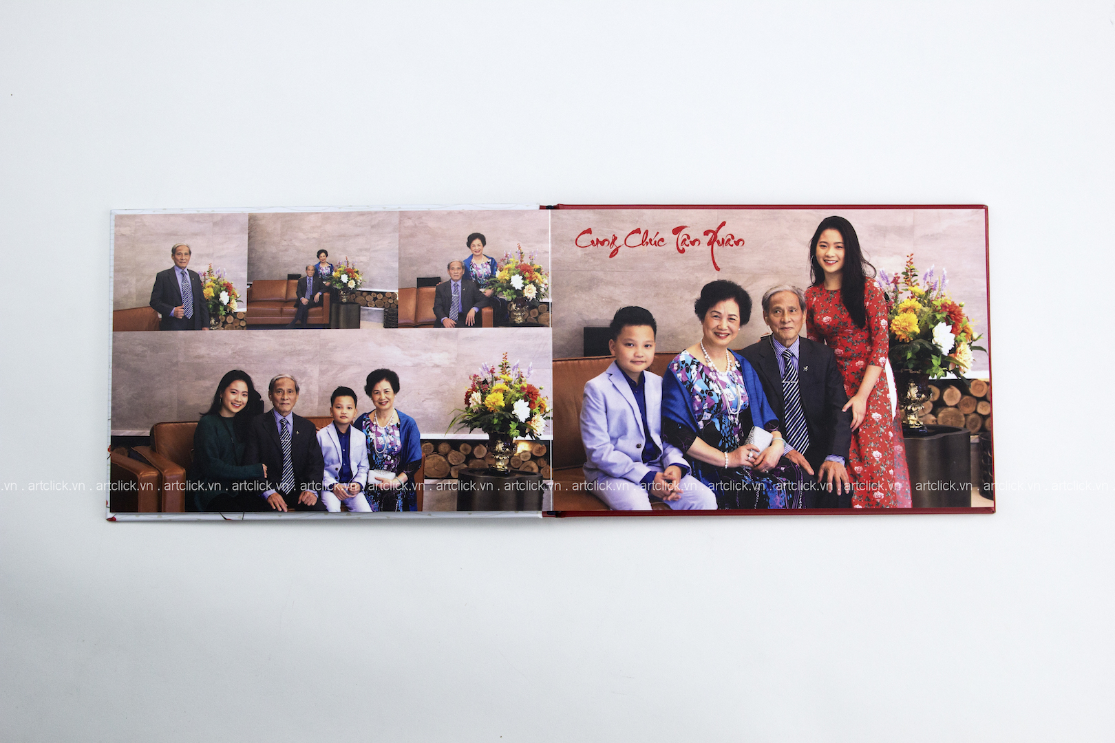 in photobook gia đình ngày tết đẹp